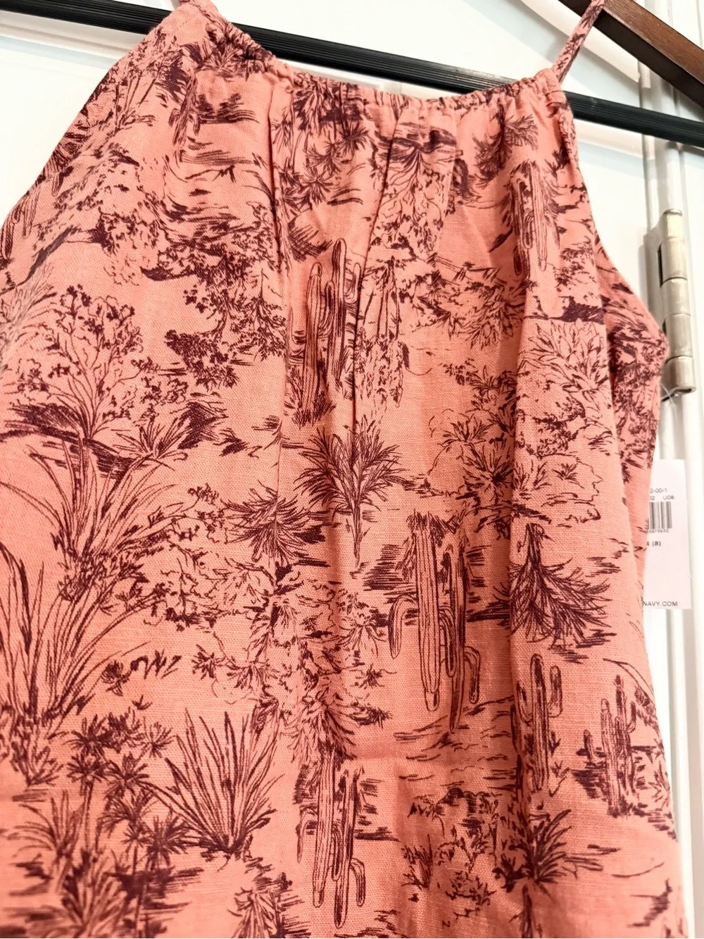 Old Navy Girl’s High-Low Linen Dress with Cactus Print